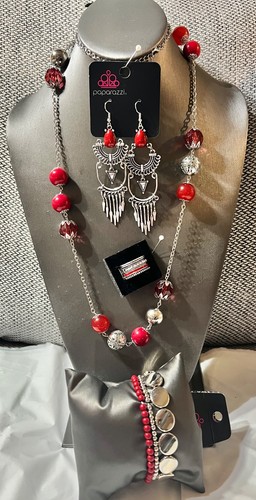 Paparazzi piece set red - red,